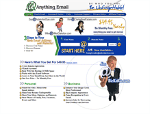 Tablet Screenshot of anythingemail.com